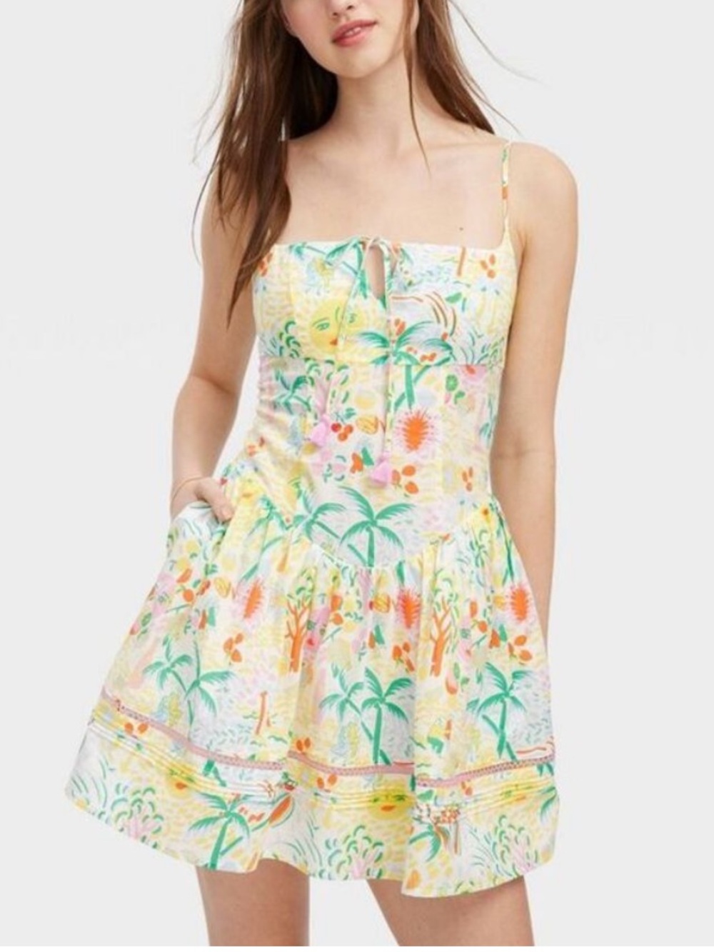 NWT Roller Rabbit - Women's Vacation Drop Waist Mini Dress Sz L
